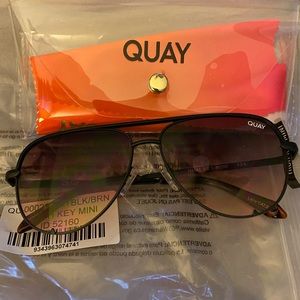 Quay High Key Mini Black Brown Fade Sunglasses. Nwt